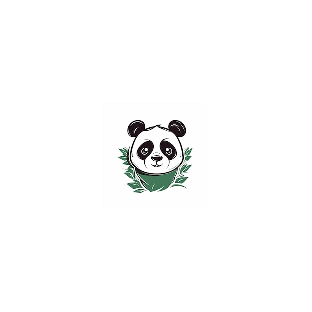 かわいいパンダのデザインのロゴ3