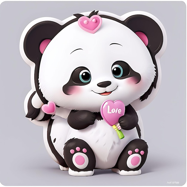 a cute panda sticker