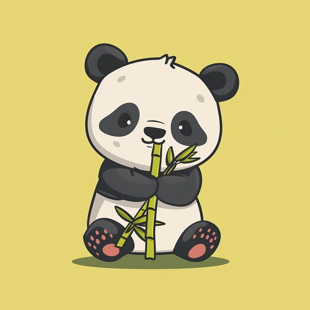 Photo cute panda vector design