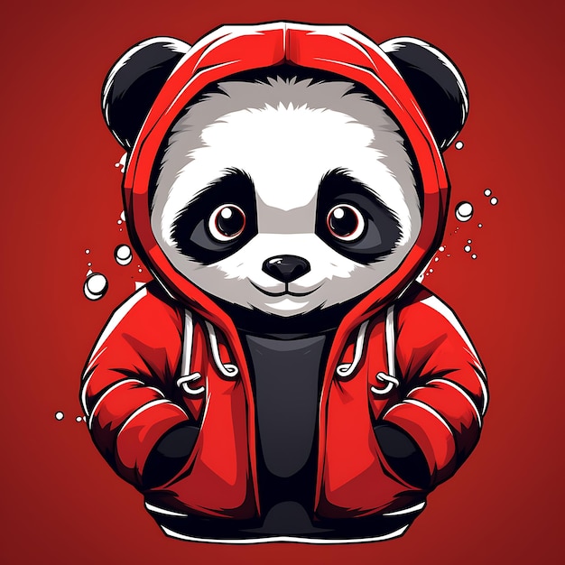 Cute panda vector illustration for t shirt design stocker logo banner etc