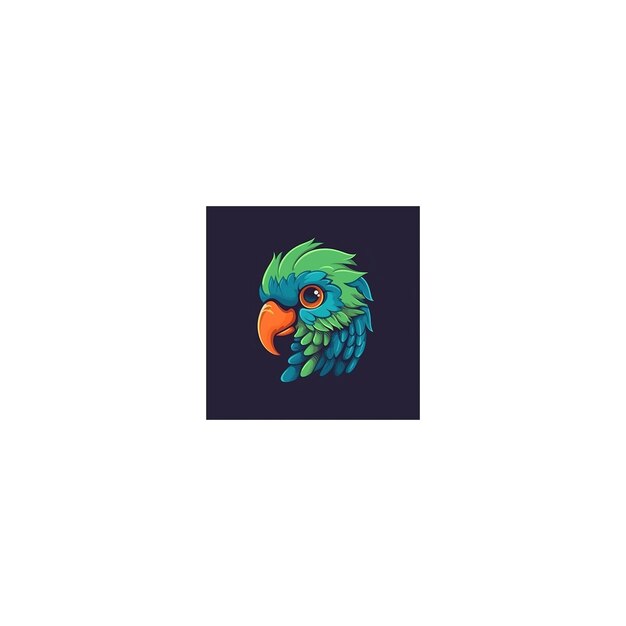 cute parrot design logo1