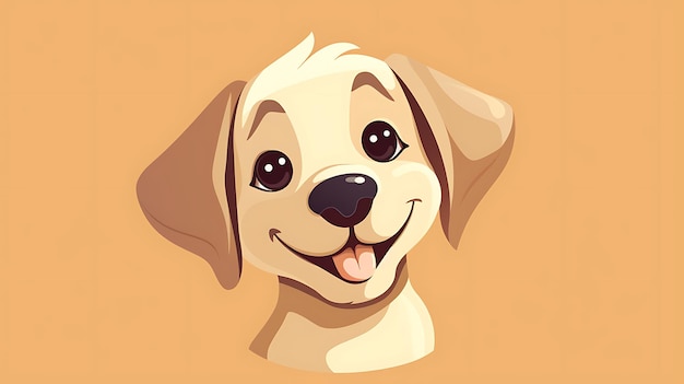 Photo cute pastel cartoon dog animal background