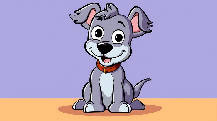 Photo cute pastel cartoon dog animal background