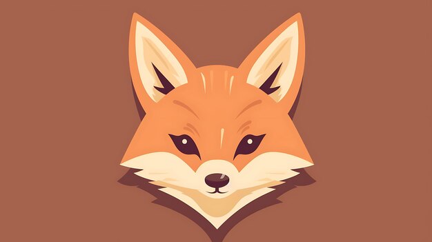 Cute pastel cartoon fox Animal background