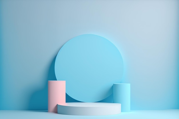 Cute Pastel Colors Background Ai generative