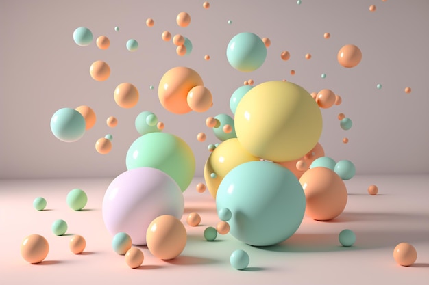 cute pastel colors background ai generative