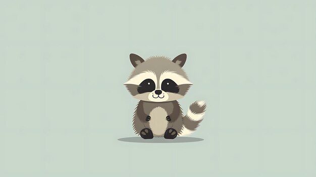 Cute pastel racoon giraffe Animal background