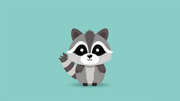 Photo cute pastel racoon giraffe animal background