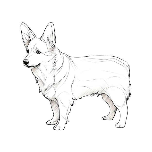 귀여운 Pembroke Welsh Corgi Dog 인공 지능 생성