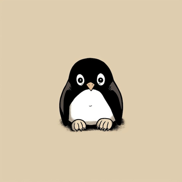 Cute Penguin Hd Wallpaper Backgrounds In Minimalist Style