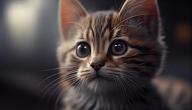 Cute pet cat with a adorable expression generative AI