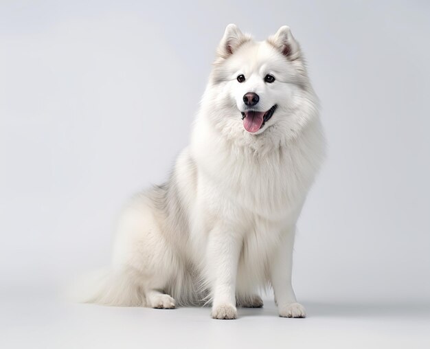 Cute pet dog isolated on background