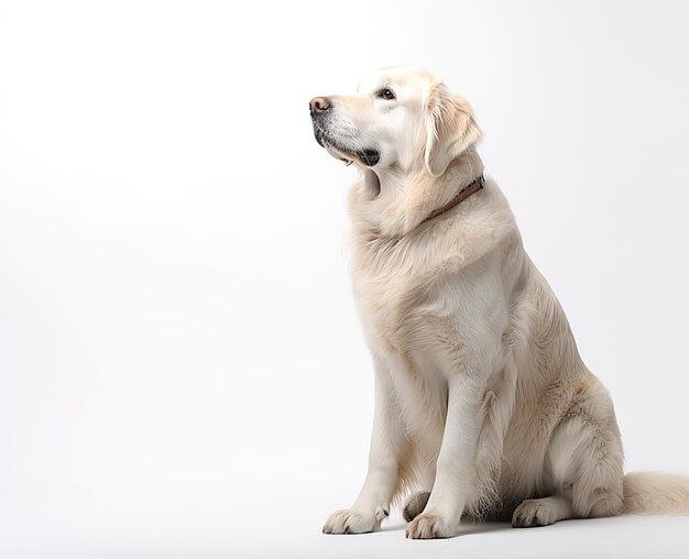 Cute pet dog isolated on background