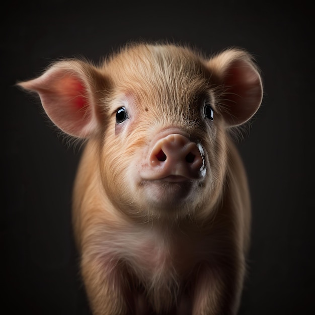 cute piglet portrait photography