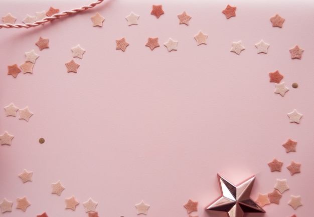 Foto cute pink background mockup con stelle