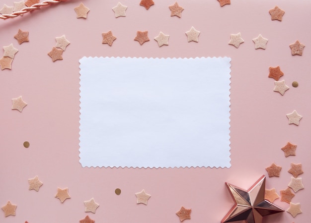 Cute Pink Background Paper Mockup Decorative