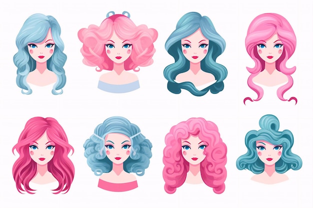 Pink and Blue Hair Extensions - wide 3