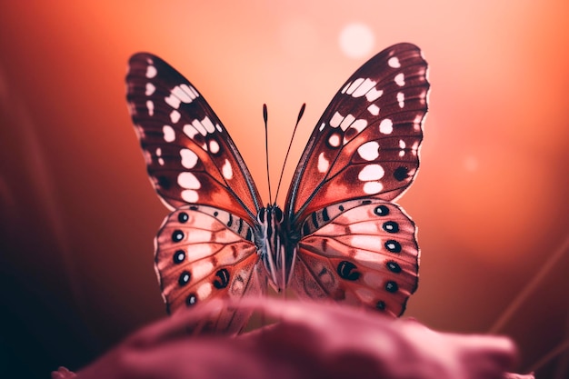 Cute pink butterfly Generative AI