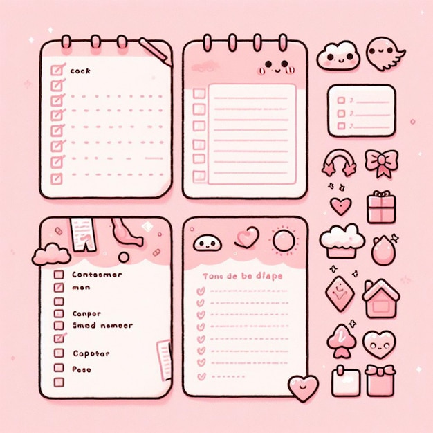 cute pink note pad