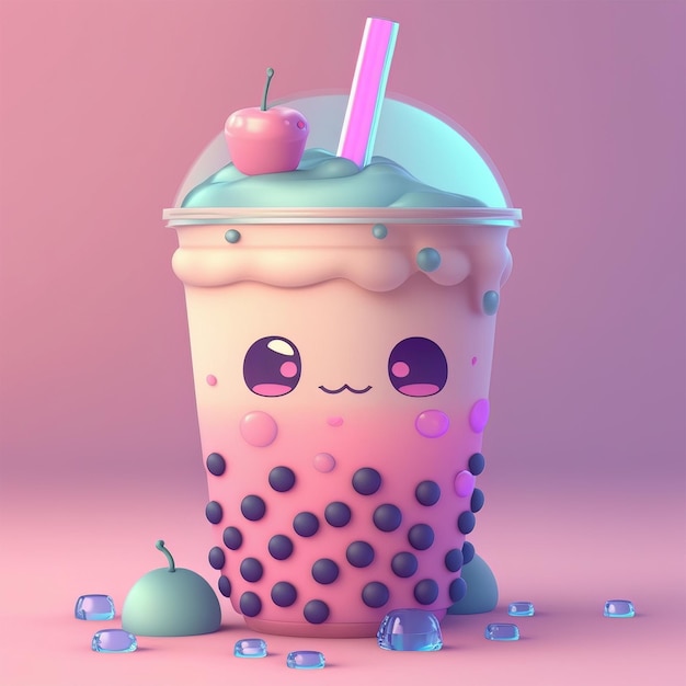 Download Purple Cute Boba Tea Wallpaper  Wallpaperscom