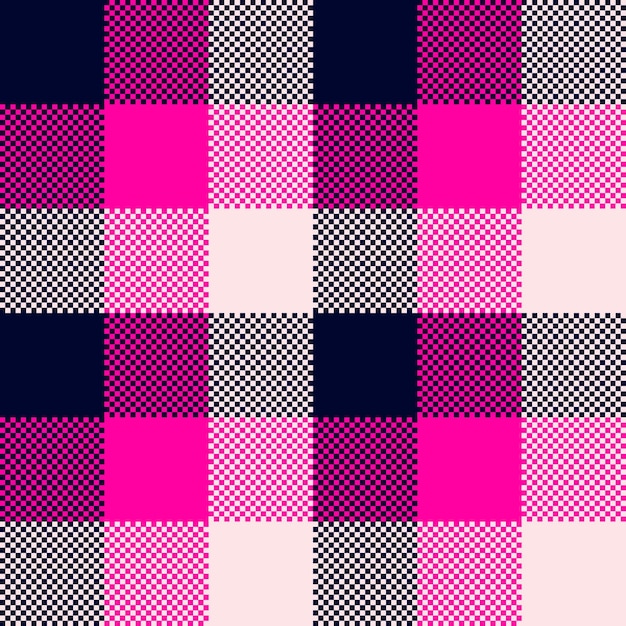 Cute pink plaid seamless patten vector checkered girl plaid textured background traditional fabric p