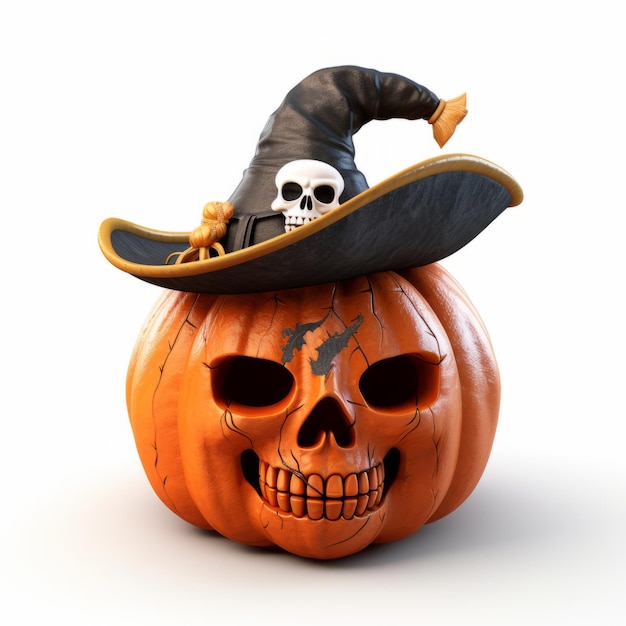 Cute Pirate Pumpkin 3d Render For Halloween And New Year39s Day