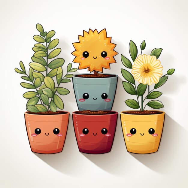 Photo cute plants sticker