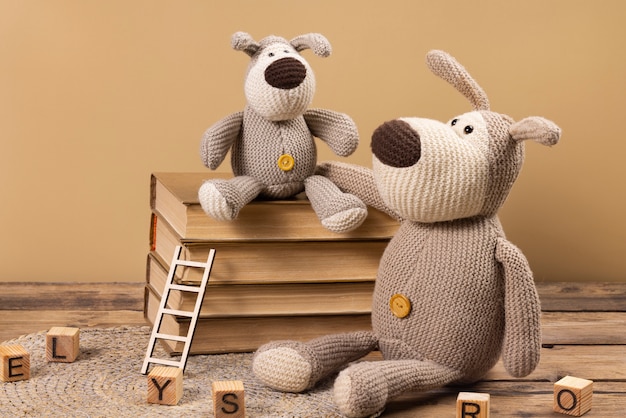 cute plush toys arrangement