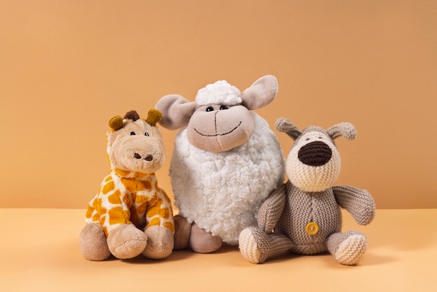 Photo cute plush toys arrangement