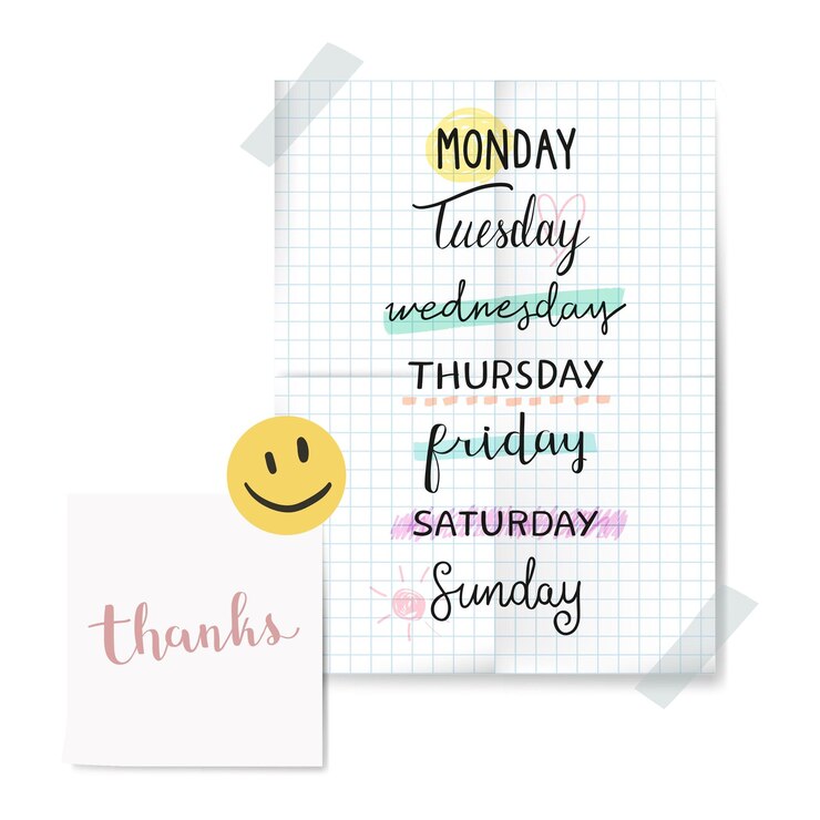Photo cute png daily notices on transparent background
