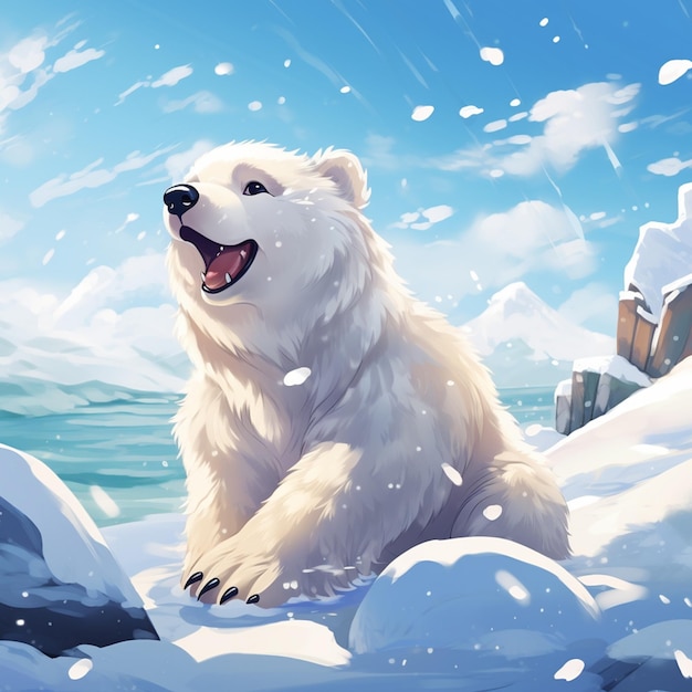 a cute polar Bear
