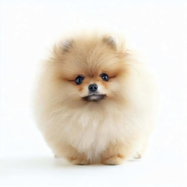 Foto dolce cucciolo di pomerania ama l'ia generativa