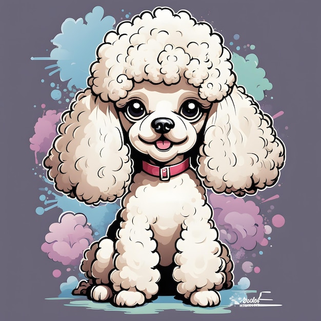 Photo cute poodle