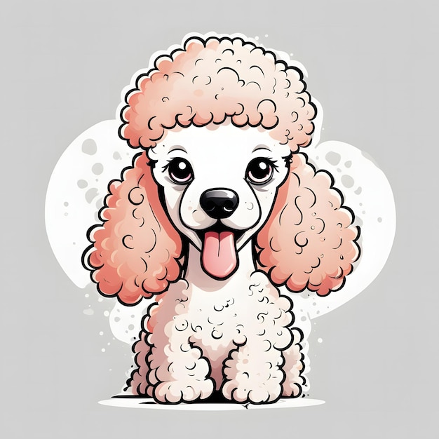 Photo cute poodle