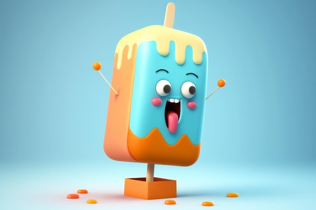 Cute Popsicles cartoon Character