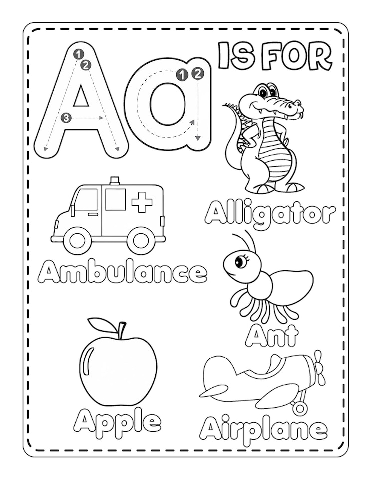 Photo cute printable alphabet coloring pages