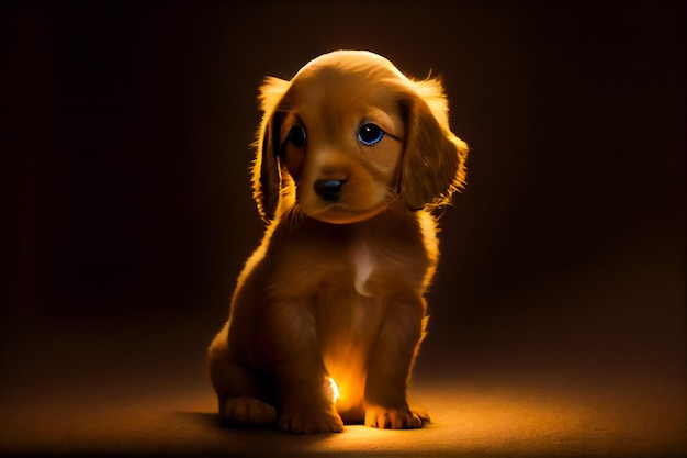 Cute puppy dog Generative AIxA