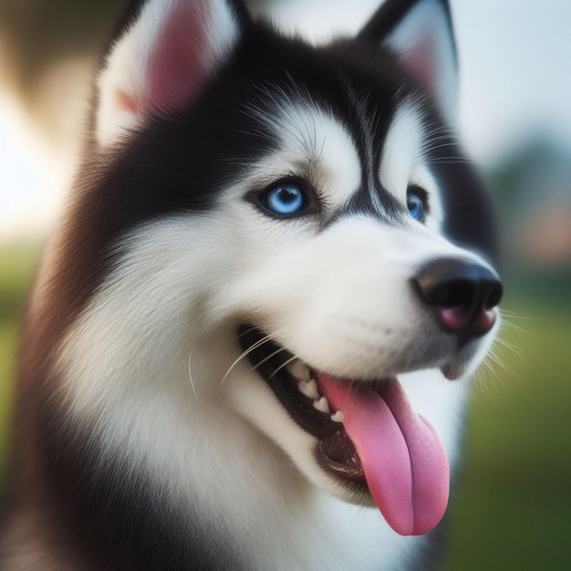 A cute puppy siberian husky