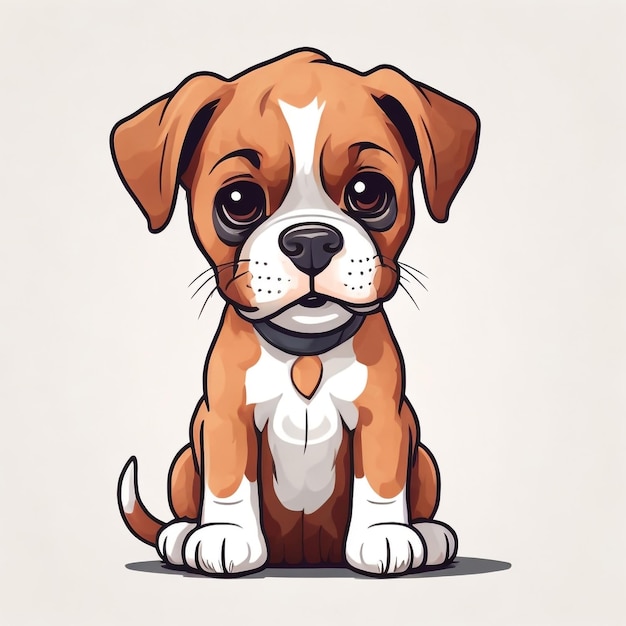 Photo cute puppy vector ai generated