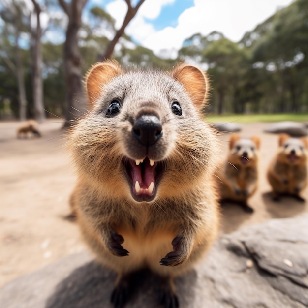 Cute quokka mascots