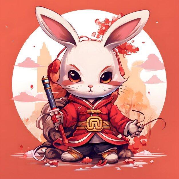 사진 귀여운 토끼 애니메이션 스타일