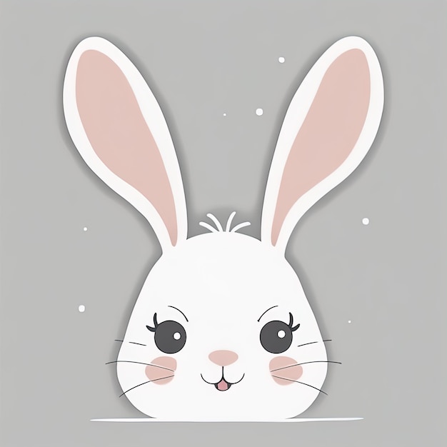 cute rabbit cartoon illustrationcute rabbit with big eyes vector illustration of a rabbit with bun