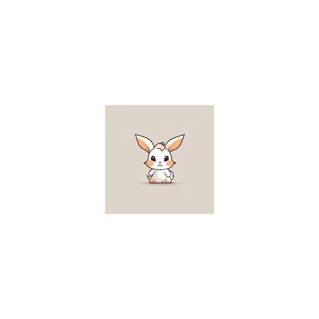 cute rabbit design logo11