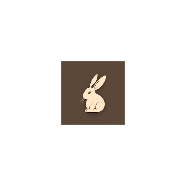 Photo cute rabbit design logo2