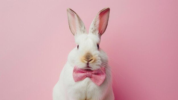 Cute rabbit design on pink