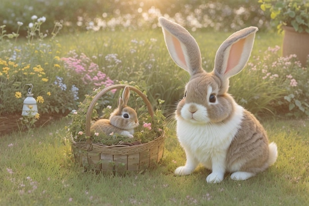 Cute Rabbit Generative AI