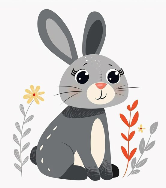 Cute rabbit illustration for children