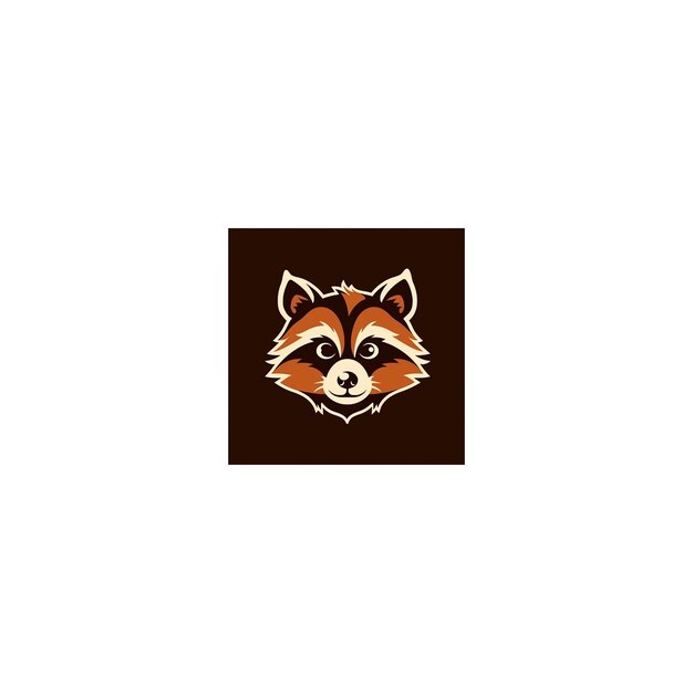 cute raccoon design logo11