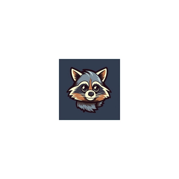 cute raccoon design logo9