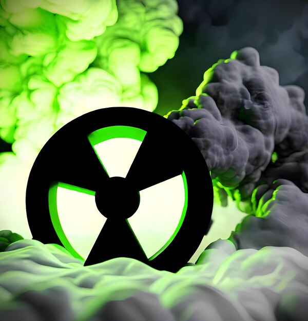 Photo cute radioactive symbol